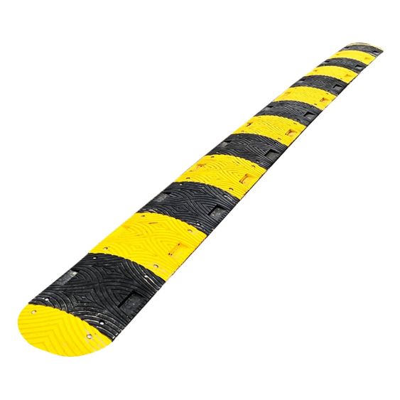 Verkeersdrempel 500x5 cm Zwart/Geel Complete set