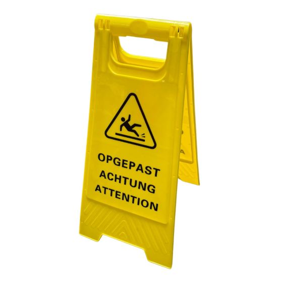 Waarschuwingsbord Opgepast! Gladde Vloer 610x295 mm