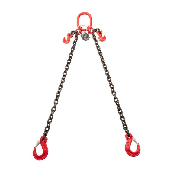 Hijsketting 2-sprong 13 mm met Gaffelklephaak en Inkorthaak