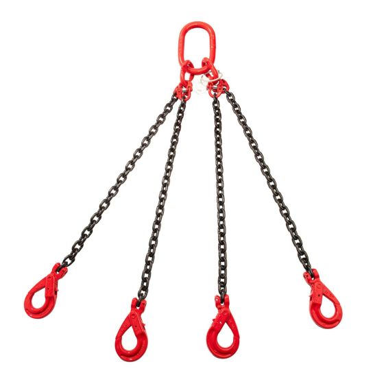 Hijsketting 4-sprong 6 mm met Veiligheidshaak 4 meter